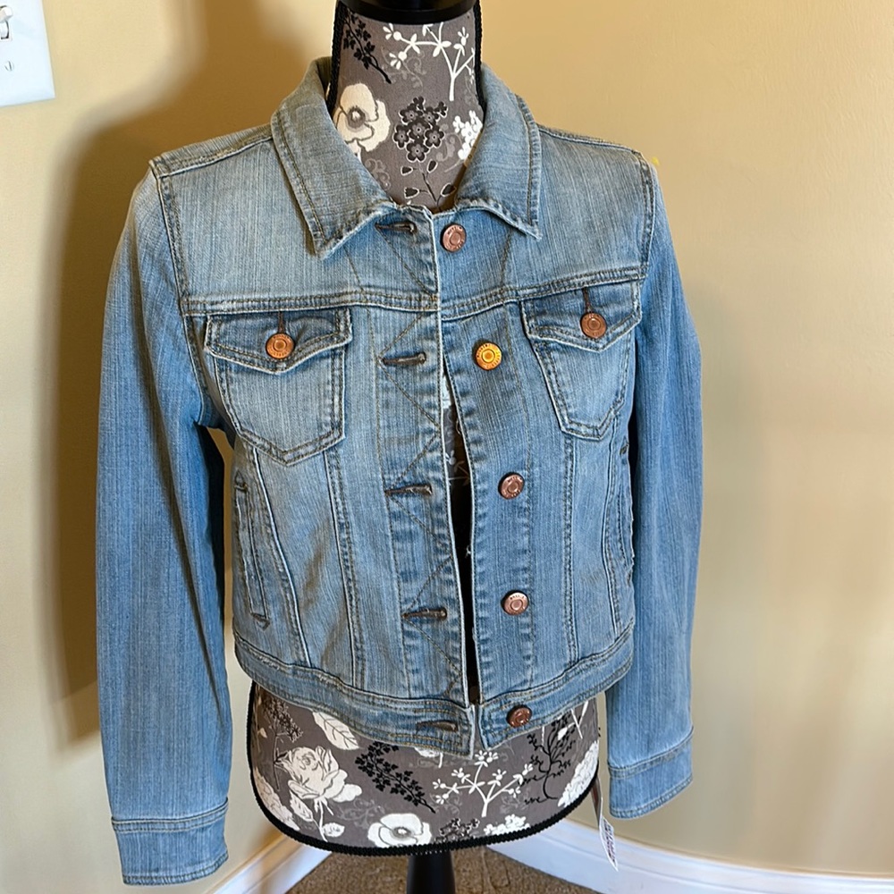 NWT denim light wash jacket